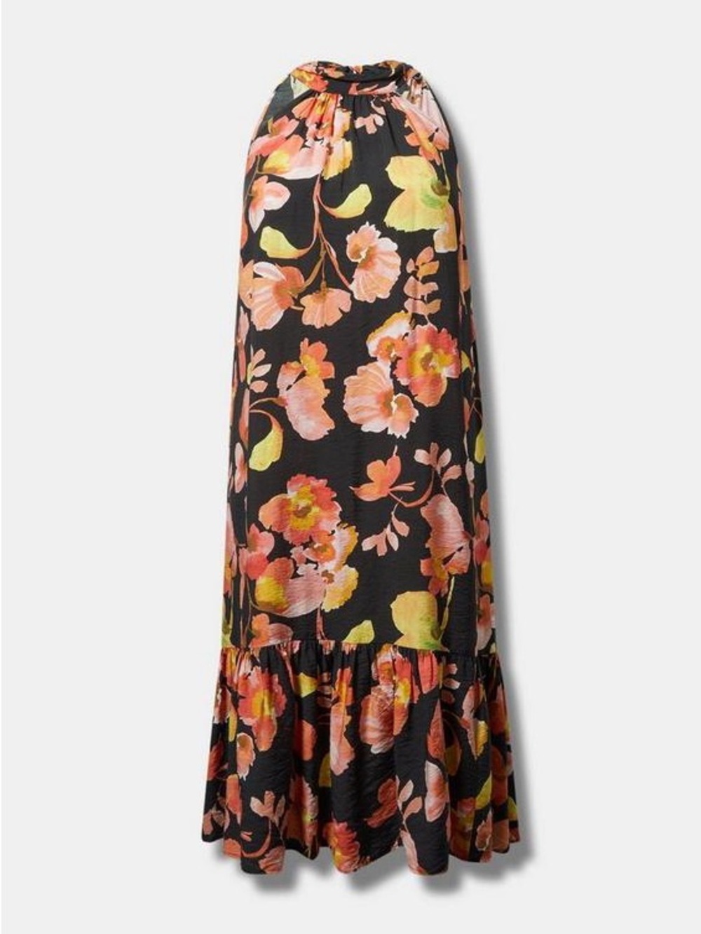 Torrid 1X Midi High-neck tie-back dress NWT - Picture 2 of 7